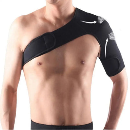 Adjustable Gym Sports Care Single Shoulder Support Back Brace Guard for Men & Women