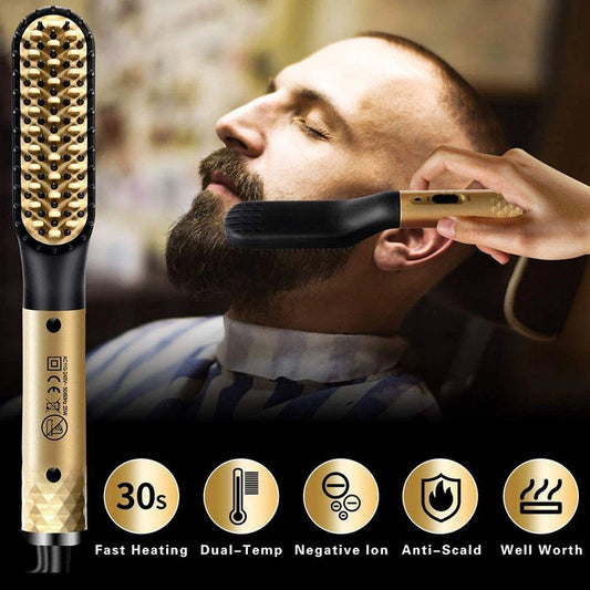 Hot Comb Straightener Electric Negative Ion Heating Comb For Men Beard