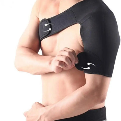 Adjustable Gym Sports Care Single Shoulder Support Back Brace Guard for Men & Women