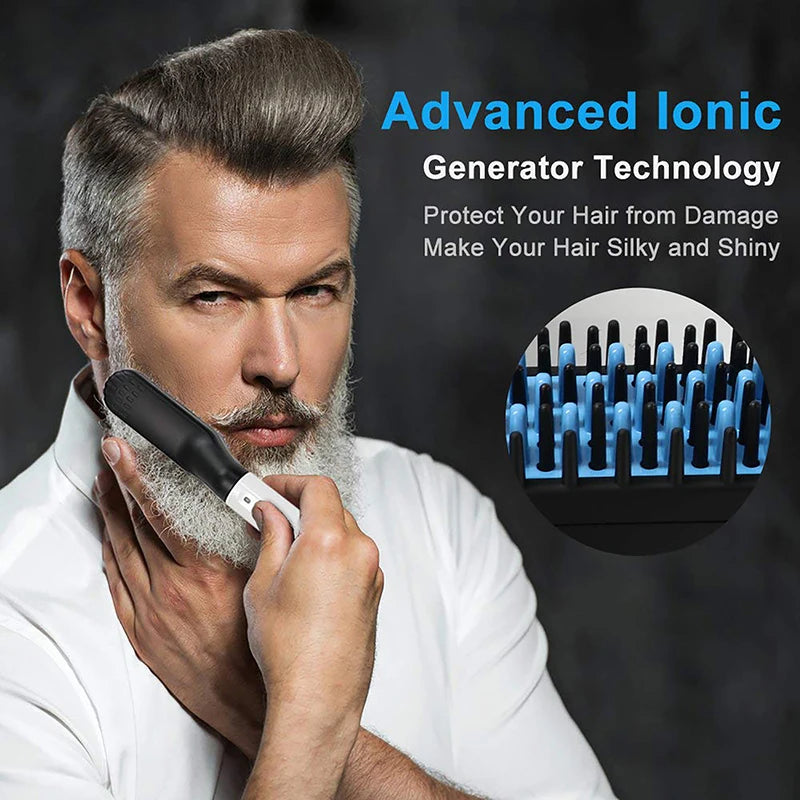 Hot Comb Straightener Electric Negative Ion Heating Comb For Men Beard