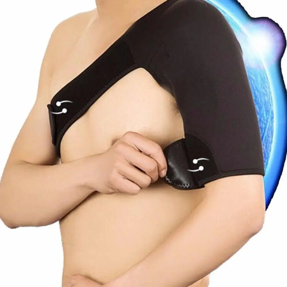 Adjustable Gym Sports Care Single Shoulder Support Back Brace Guard for Men & Women