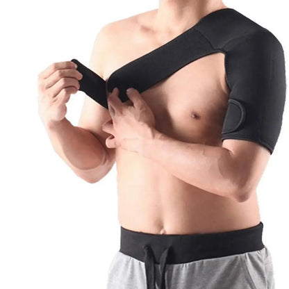 Adjustable Gym Sports Care Single Shoulder Support Back Brace Guard for Men & Women