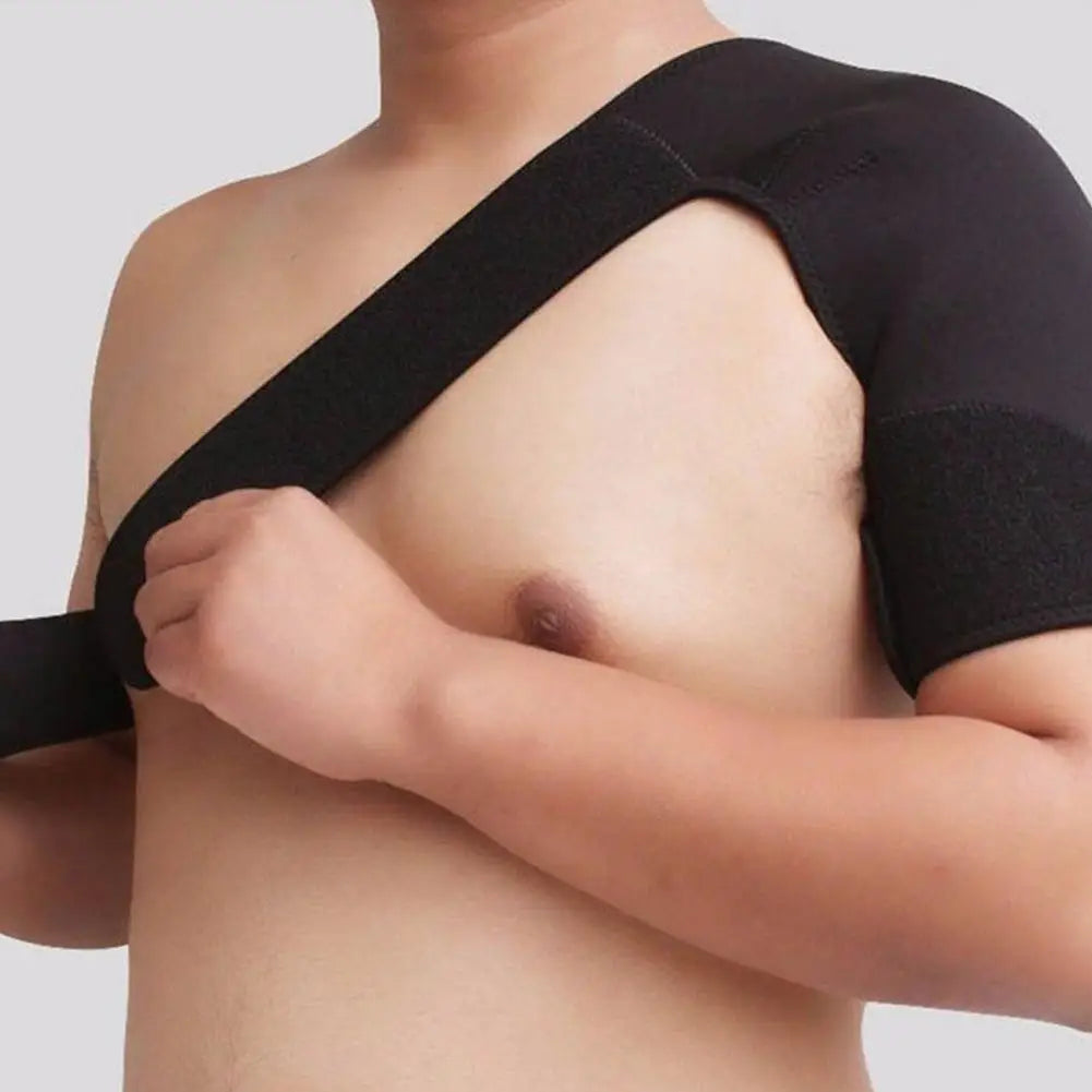 Adjustable Gym Sports Care Single Shoulder Support Back Brace Guard for Men & Women